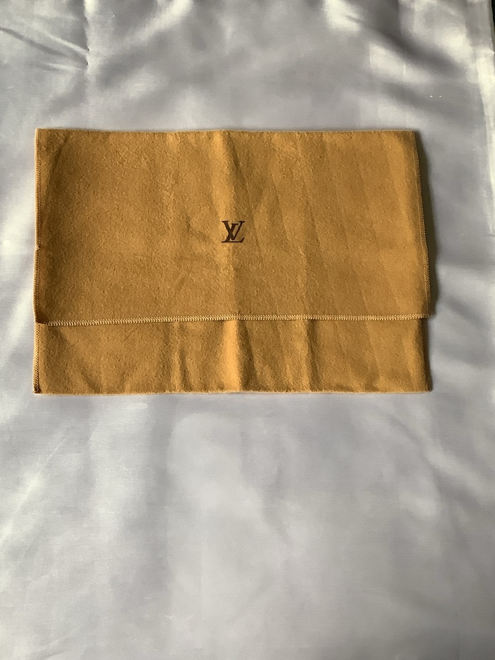 Louis Vuitton Tan Flannel LV Logo Dust Pouch